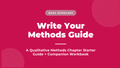 Write Your Methods Guide